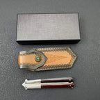 Damascus Butterfly Tool – 228-Layer VG10 Steel | Rosewood & CNC Steel Handle