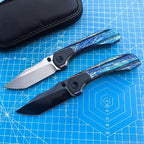 M390 Powder Steel Folding Knife | TC4 Titanium Handle | Ceramic Bearing EDC Pocket Knife