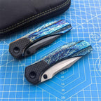 M390 Powder Steel Folding Knife | TC4 Titanium Handle | Ceramic Bearing EDC Pocket Knife