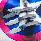 M390 Titanium EDC Folding Pocket Knife | Carbon Fiber & Timascus Inlay