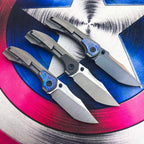 M390 Titanium EDC Folding Pocket Knife | Carbon Fiber & Timascus Inlay