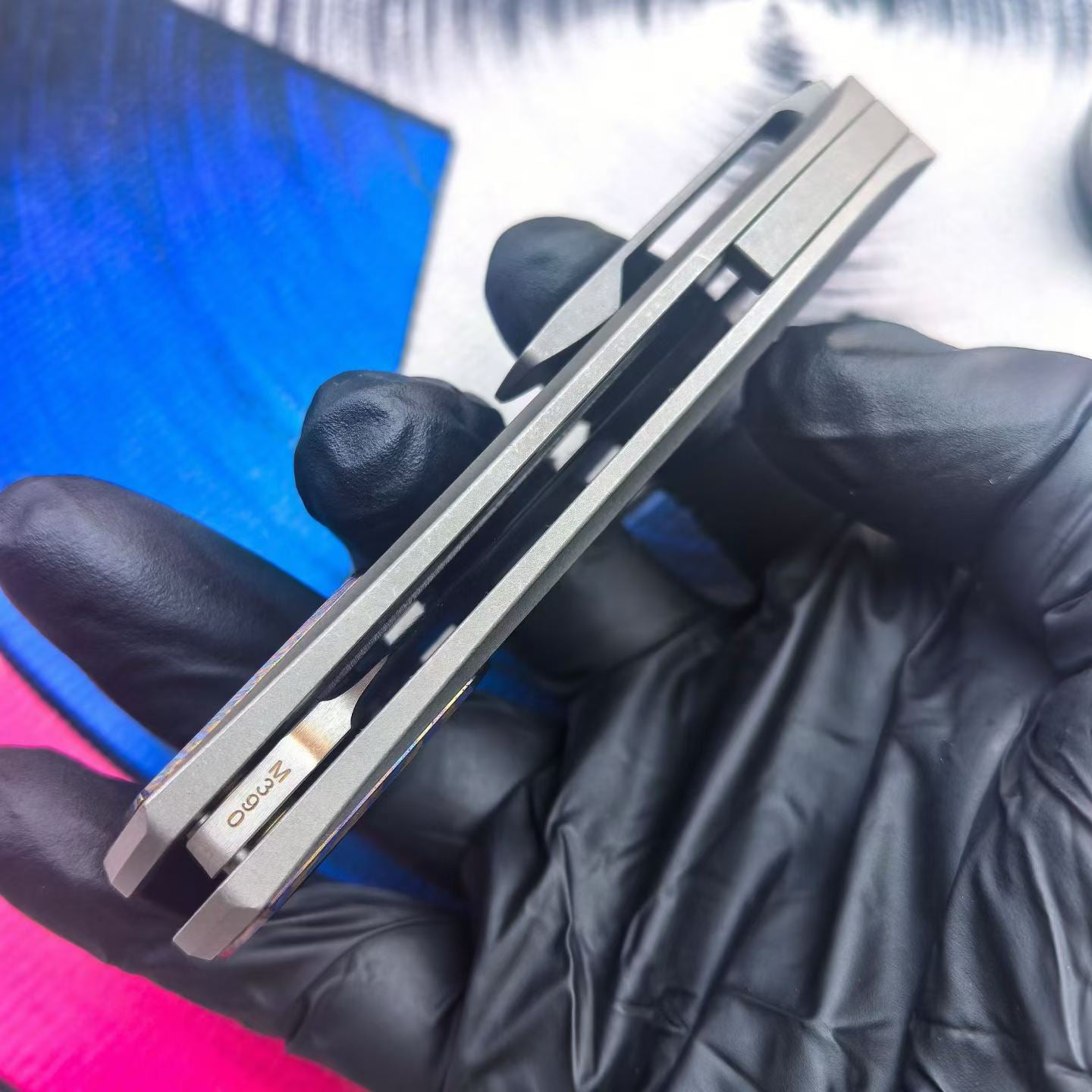 M390 Titanium EDC Folding Pocket Knife | Carbon Fiber & Timascus Inlay