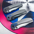 M390 Titanium EDC Folding Pocket Knife | Carbon Fiber & Timascus Inlay