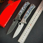 Folding Pocket Knife 8Cr13MoV Blade 420 Steel Handle EDC Camping Knife C217