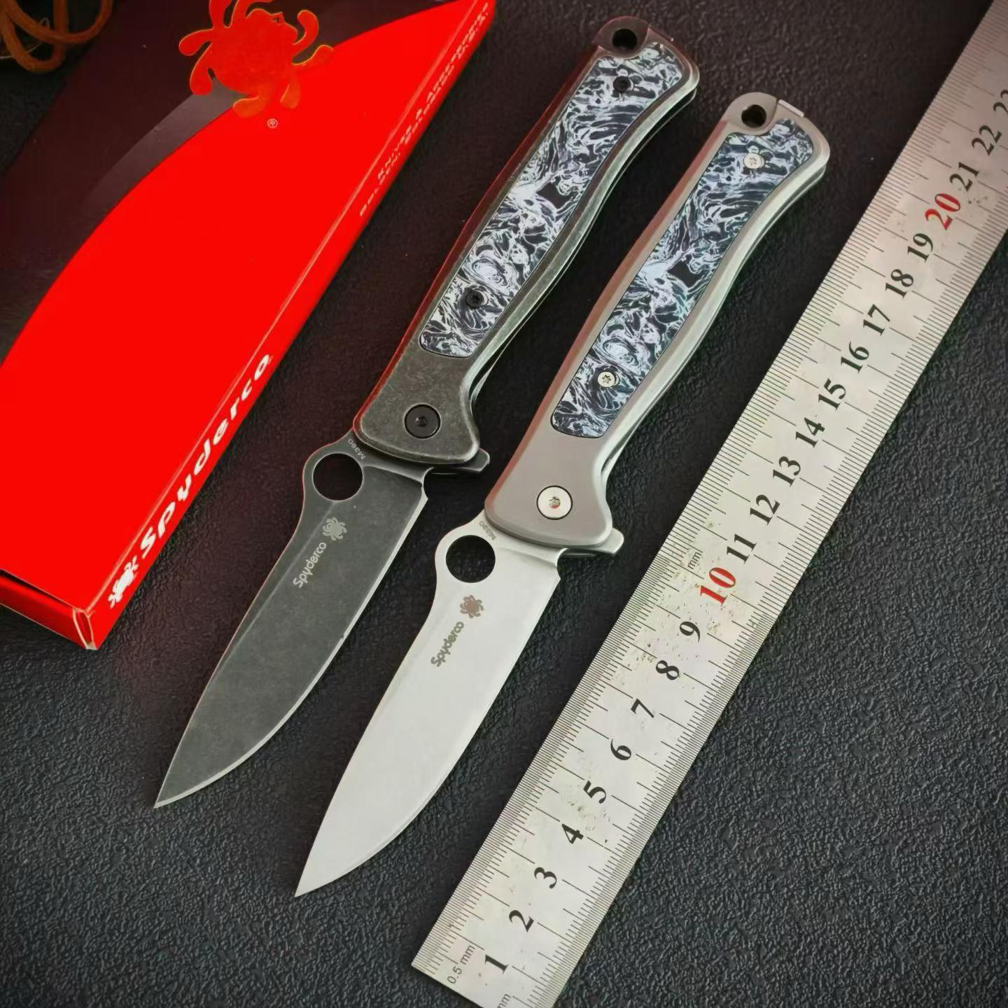 Folding Pocket Knife 8Cr13MoV Blade 420 Steel Handle EDC Camping Knife C217