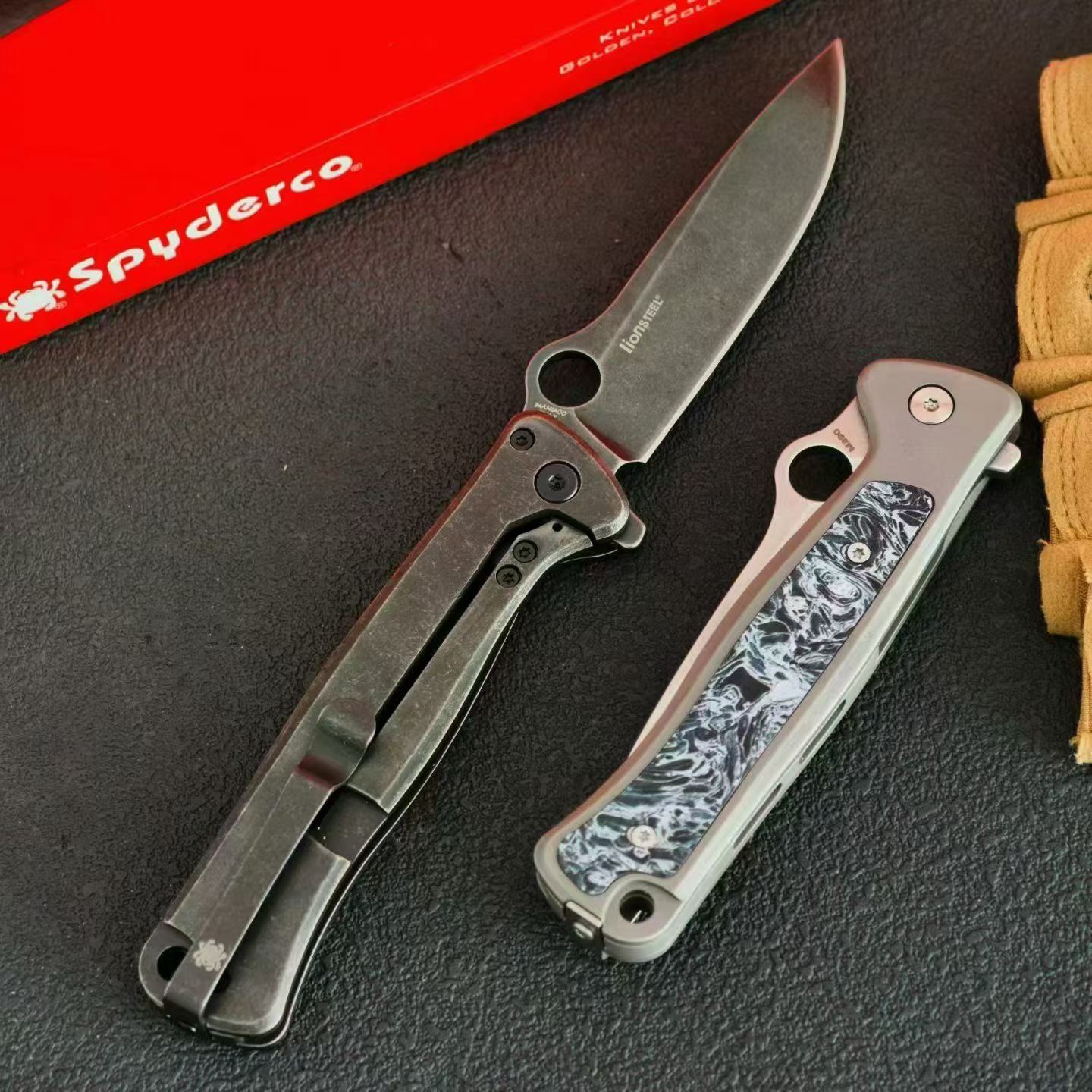 Folding Pocket Knife 8Cr13MoV Blade 420 Steel Handle EDC Camping Knife C217