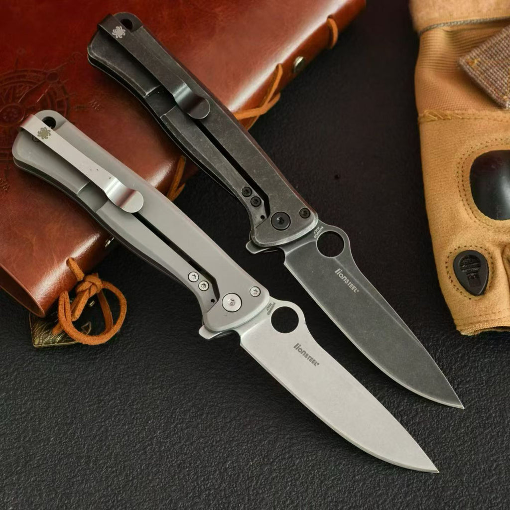 Folding Pocket Knife 8Cr13MoV Blade 420 Steel Handle EDC Camping Knife C217