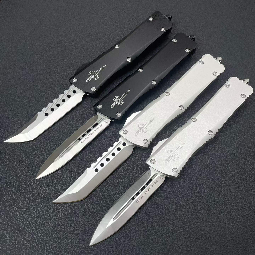 Troodon OTF Pocket Knife - Aluminum Alloy Handle 8CR14MOV Steel