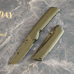 DLC Mirror Folding Knife | VG10 Steel TC4 Titanium + Carbon Fiber