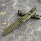 DLC Mirror Folding Knife | VG10 Steel TC4 Titanium + Carbon Fiber