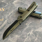 DLC Mirror Folding Knife | VG10 Steel TC4 Titanium + Carbon Fiber