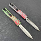 Mic UT OTF Knife | 8Cr14MoV Steel | Aluminum Handle | Splatter Edition