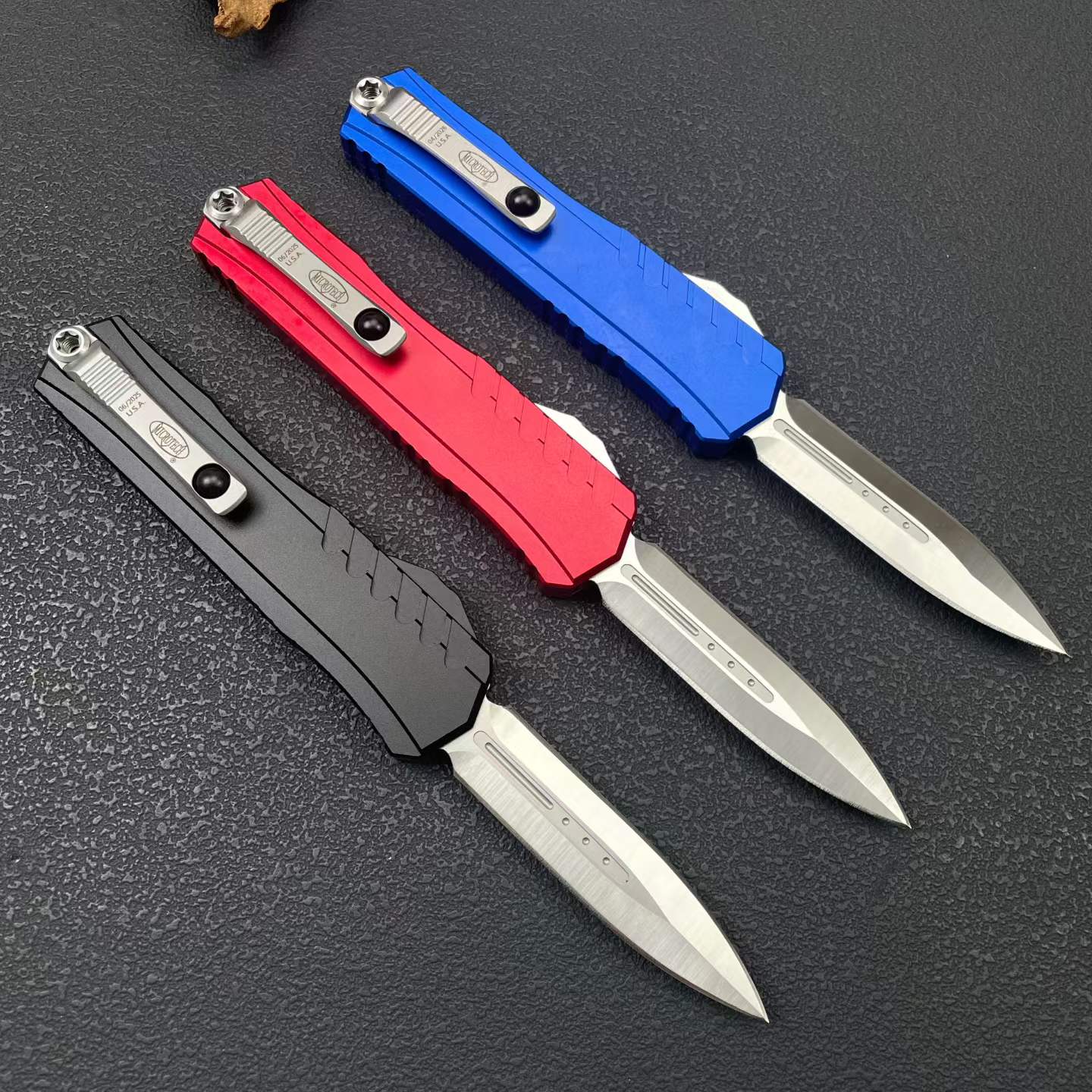 Cypher II Folding Knife | 8Cr14MoV Steel | Aluminum Handle | Blue Red Black