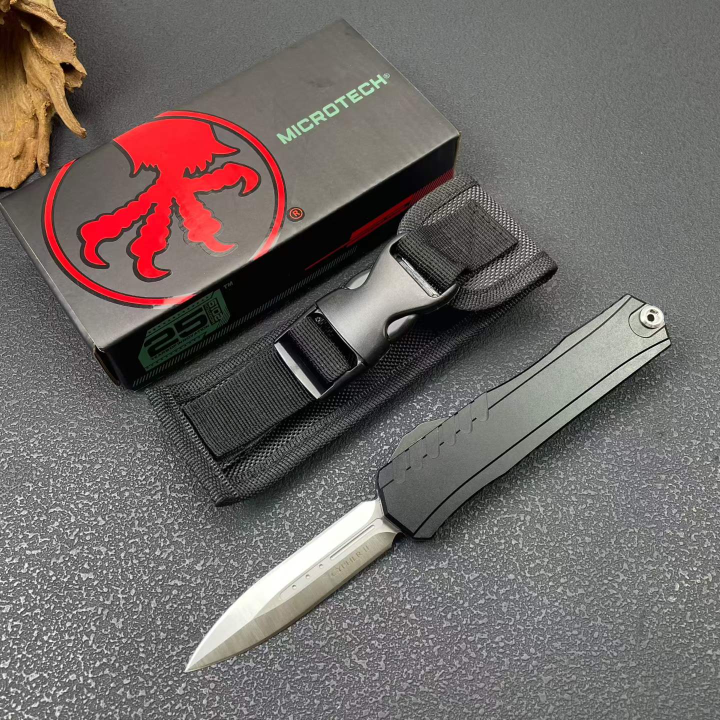 Cypher II Folding Knife | 8Cr14MoV Steel | Aluminum Handle | Blue Red Black