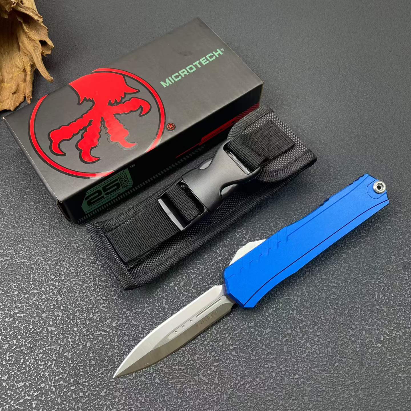 Cypher II Folding Knife | 8Cr14MoV Steel | Aluminum Handle | Blue Red Black