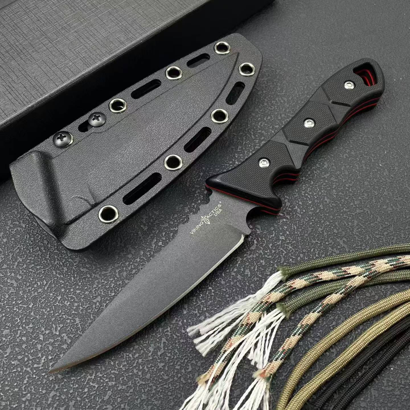 Viking Tactics Fixed Blade Knife – 8CR14MOV Steel G10 Handle