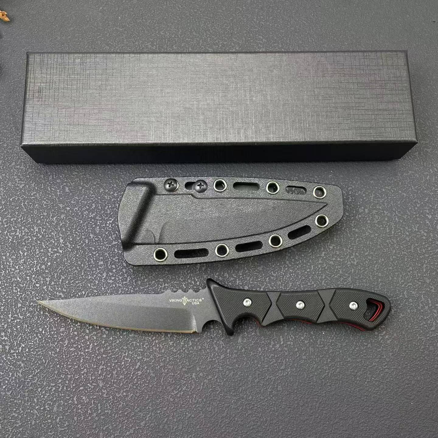 Viking Tactics Fixed Blade Knife – 8CR14MOV Steel G10 Handle