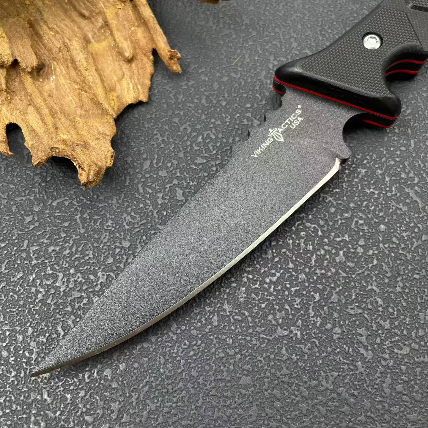 Viking Tactics Fixed Blade Knife – 8CR14MOV Steel G10 Handle
