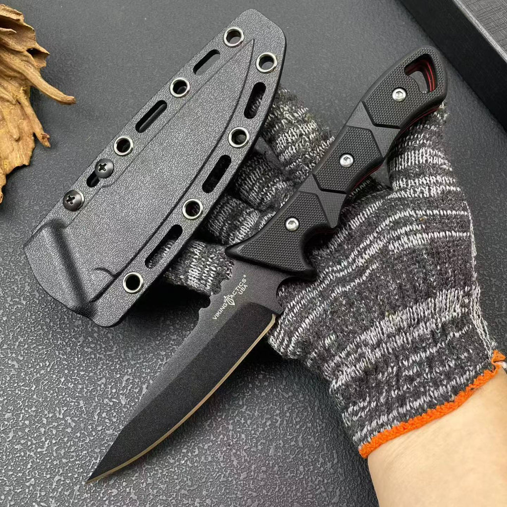 Viking Tactics Fixed Blade Knife – 8CR14MOV Steel G10 Handle