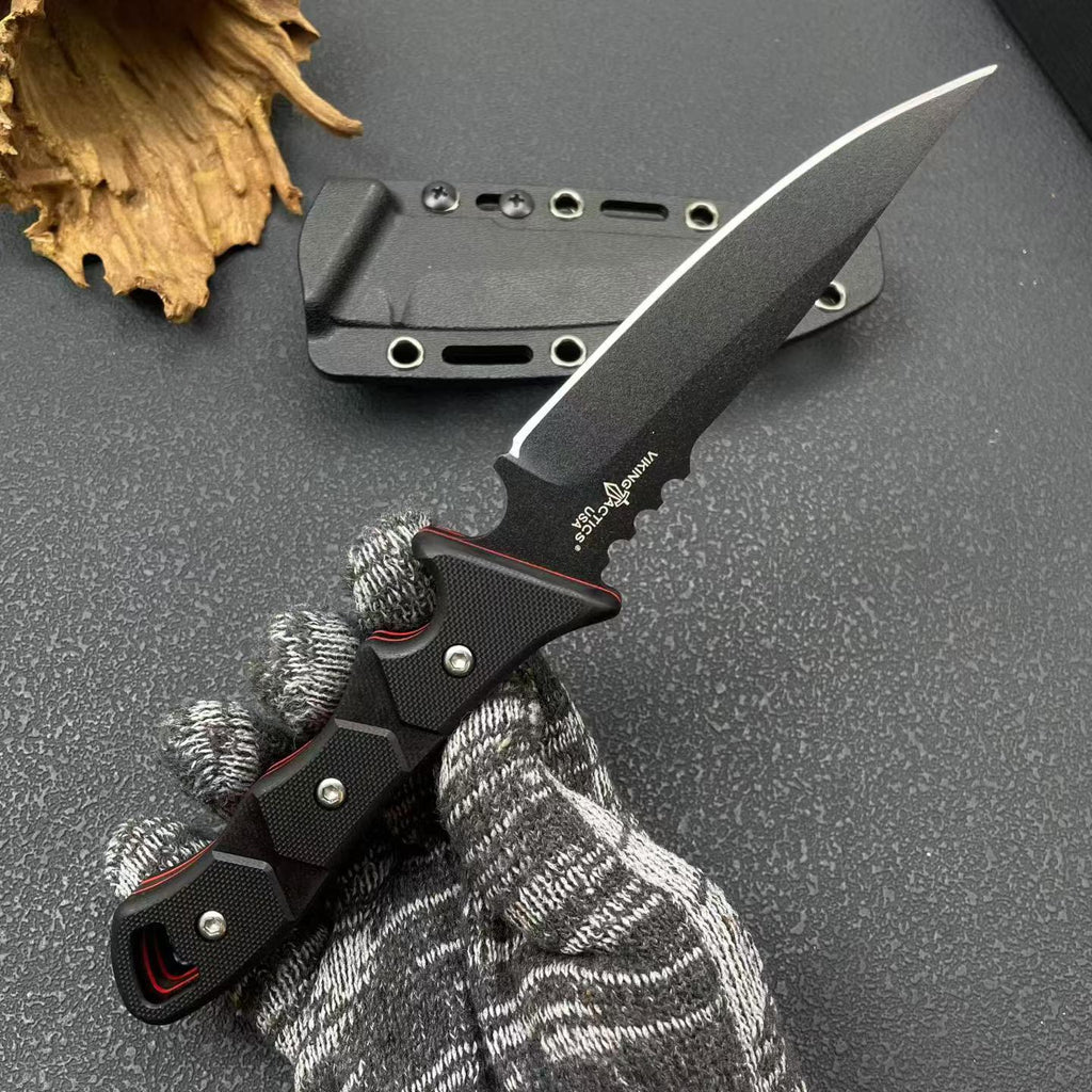 Viking Tactics Fixed Blade Knife – 8CR14MOV Steel G10 Handle