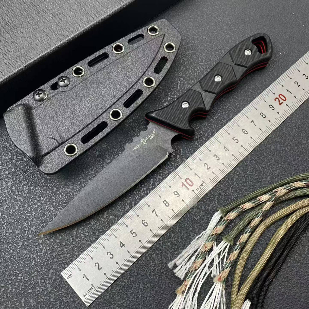 Viking Tactics Fixed Blade Knife – 8CR14MOV Steel G10 Handle