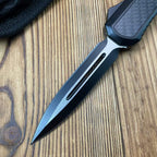 Micro Tech OTF Style Fixed Blade – 8CR14MOV Carbon Fiber Handle