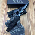 Micro Tech OTF Style Fixed Blade – 8CR14MOV Carbon Fiber Handle