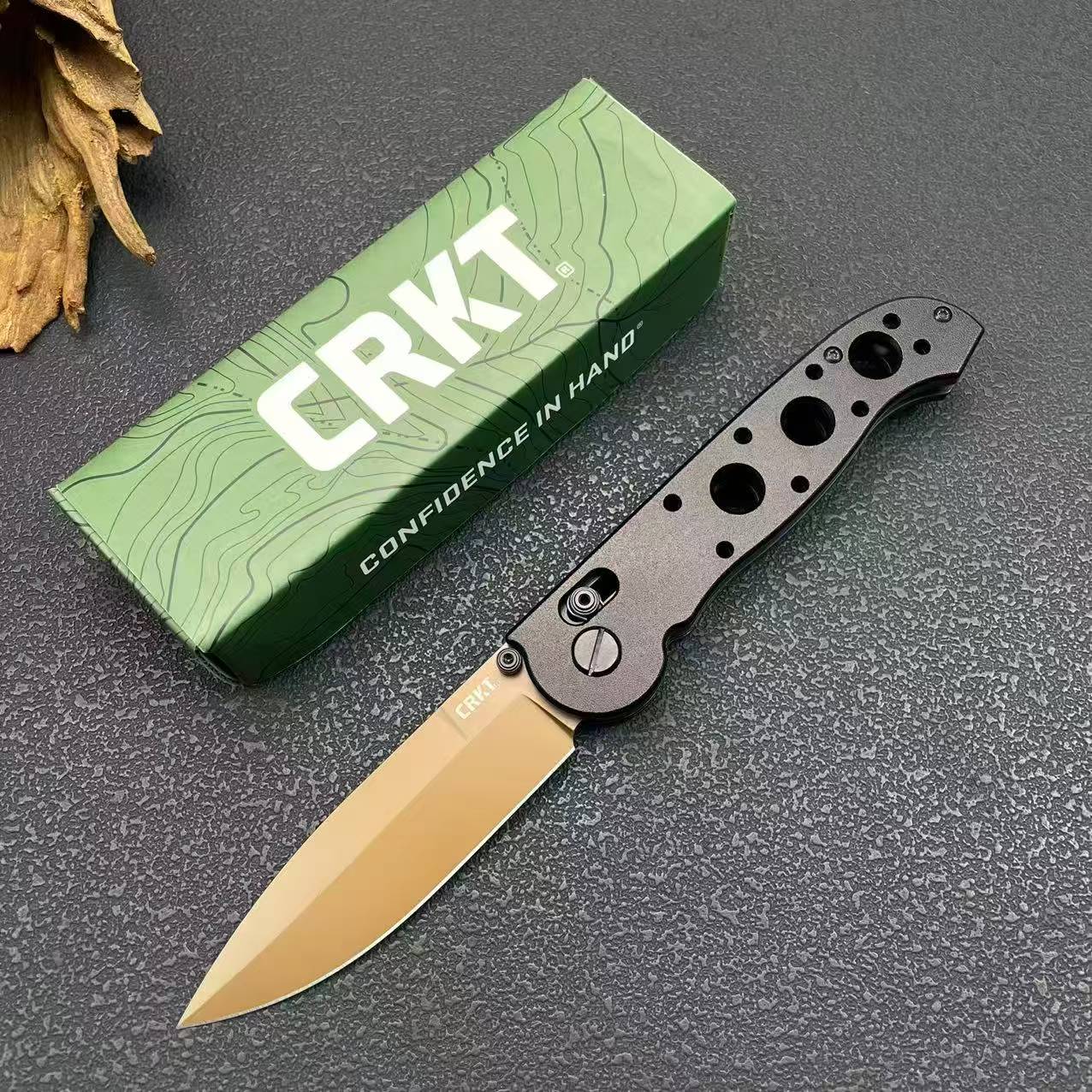 CRKT Folding Knife – 8Cr13MoV Steel Skeletonized Handle M16-03XK