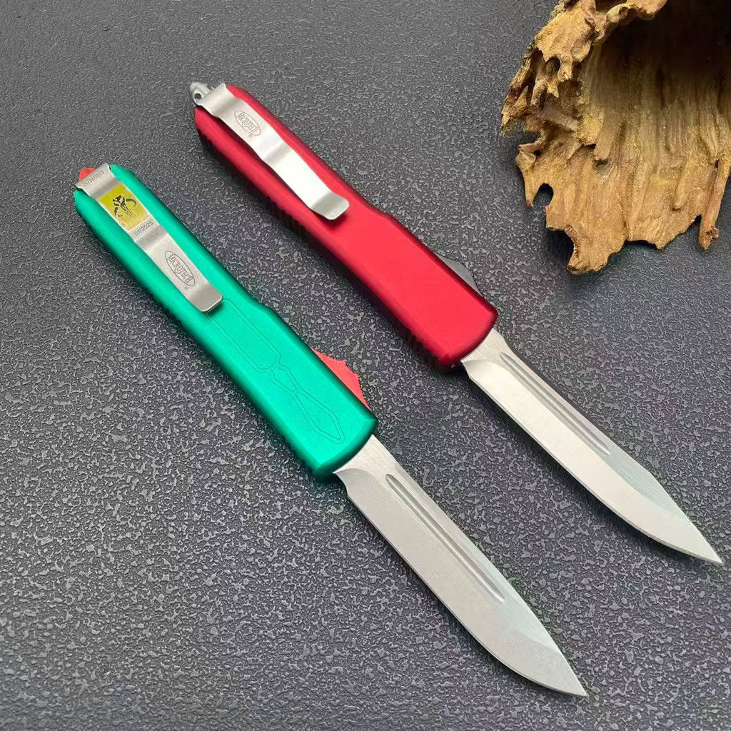 Microtech UT85 OTF Knife – 8Cr13MoV Blade Aluminum Handle Glass Breaker