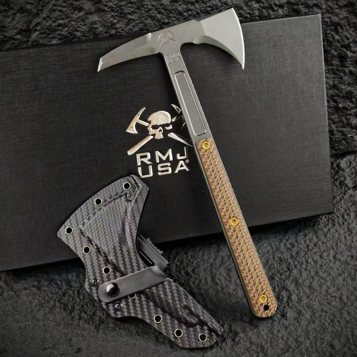 Premium DC53 Steel Camp Hatchet with G10 Handle