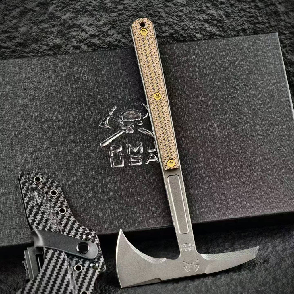 Premium DC53 Steel Camp Hatchet with G10 Handle