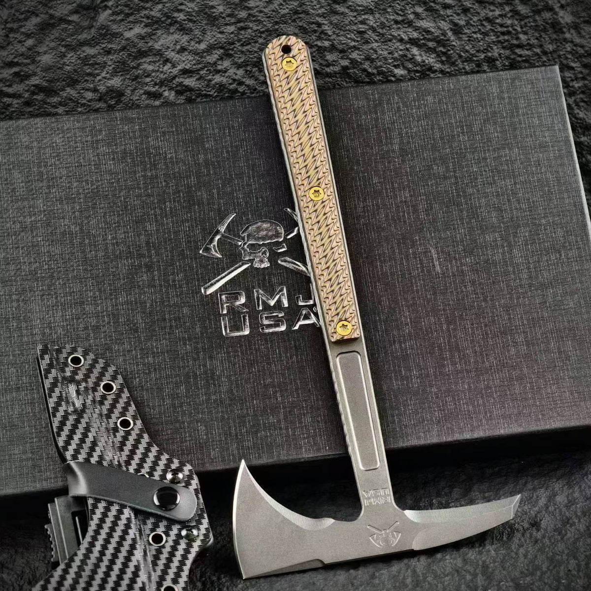 Premium DC53 Steel Camp Hatchet with G10 Handle