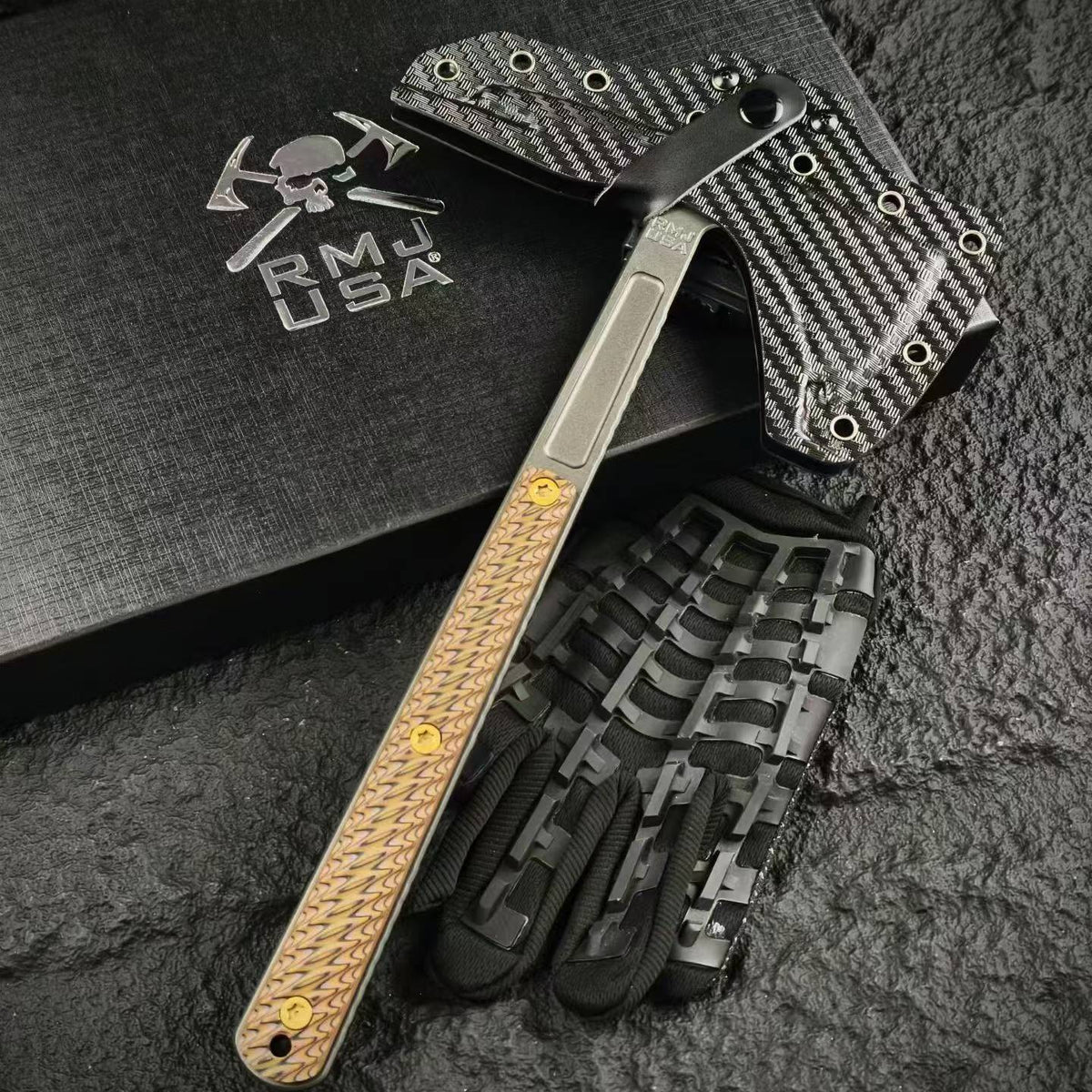 Premium DC53 Steel Camp Hatchet with G10 Handle