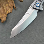 Premium Folding Knife 8CR14 Blade Aluminum Carbon Fiber Handle