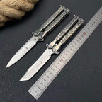 Premium Steel Butterfly Knife Balisong 8CR14MOV Blade