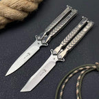 Premium Steel Butterfly Knife Balisong 8CR14MOV Blade