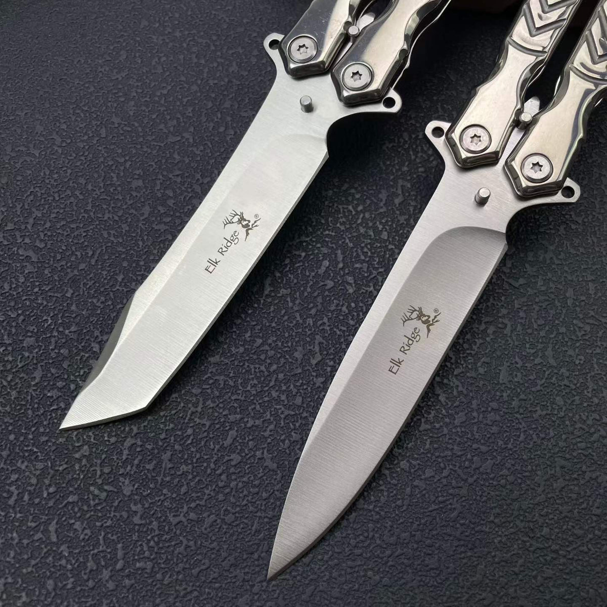 Premium Steel Butterfly Knife Balisong 8CR14MOV Blade