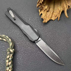 Black Tactical Knife 5GR13 Blade Aluminum Alloy Handle