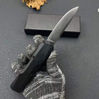 Black Tactical Knife 5GR13 Blade Aluminum Alloy Handle