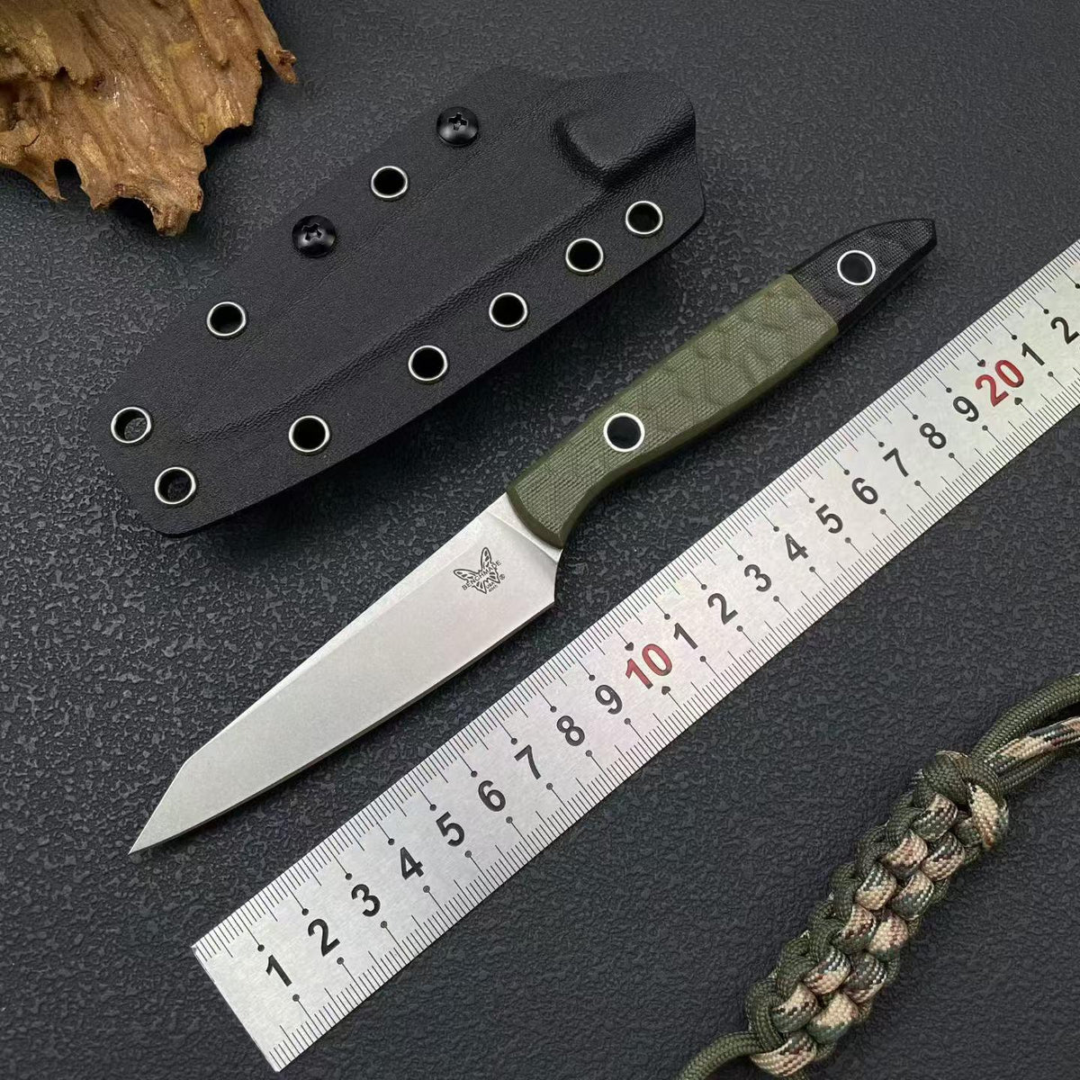 Premium Tactical Fixed Blade Knife - G10 Handle, 8Cr14MoV Steel4045