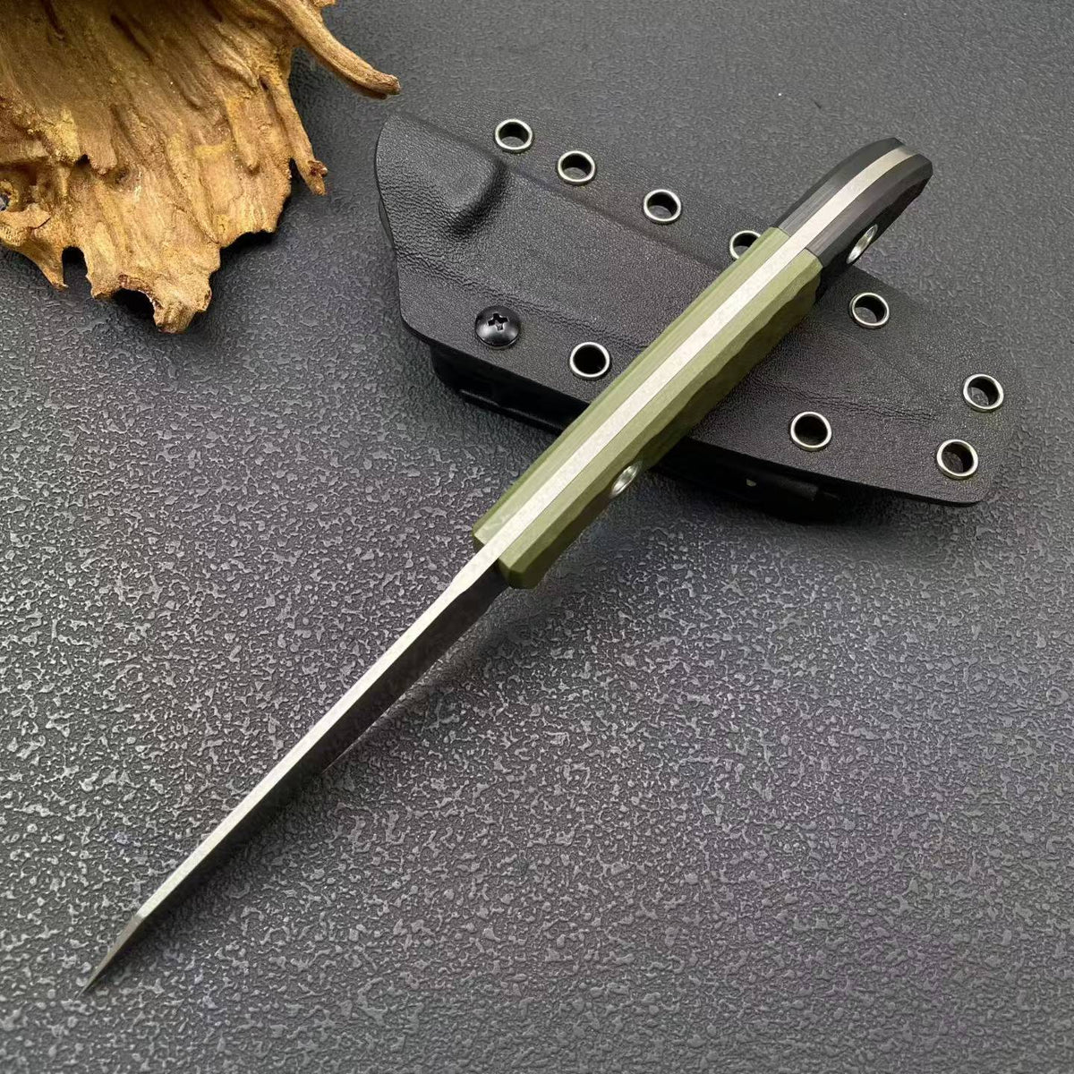 Premium Tactical Fixed Blade Knife - G10 Handle, 8Cr14MoV Steel4045