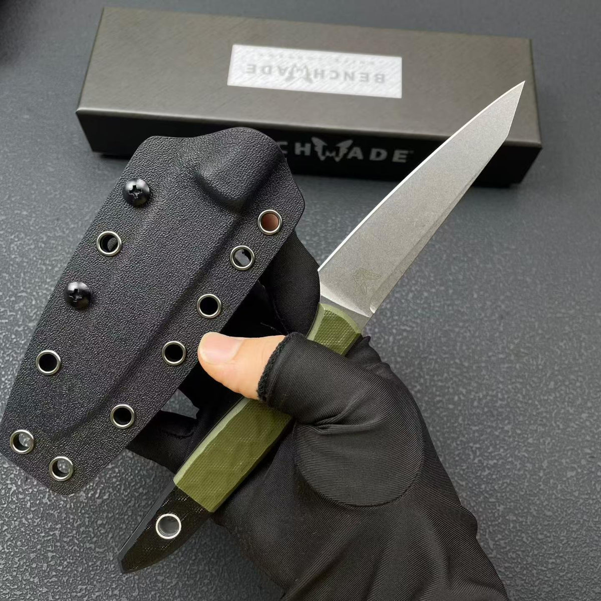Premium Tactical Fixed Blade Knife - G10 Handle, 8Cr14MoV Steel4045