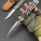 Premium Full Damascus Steel Folding Knife - 228-Layer