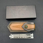 Premium Full Damascus Steel Folding Knife - 228-Layer