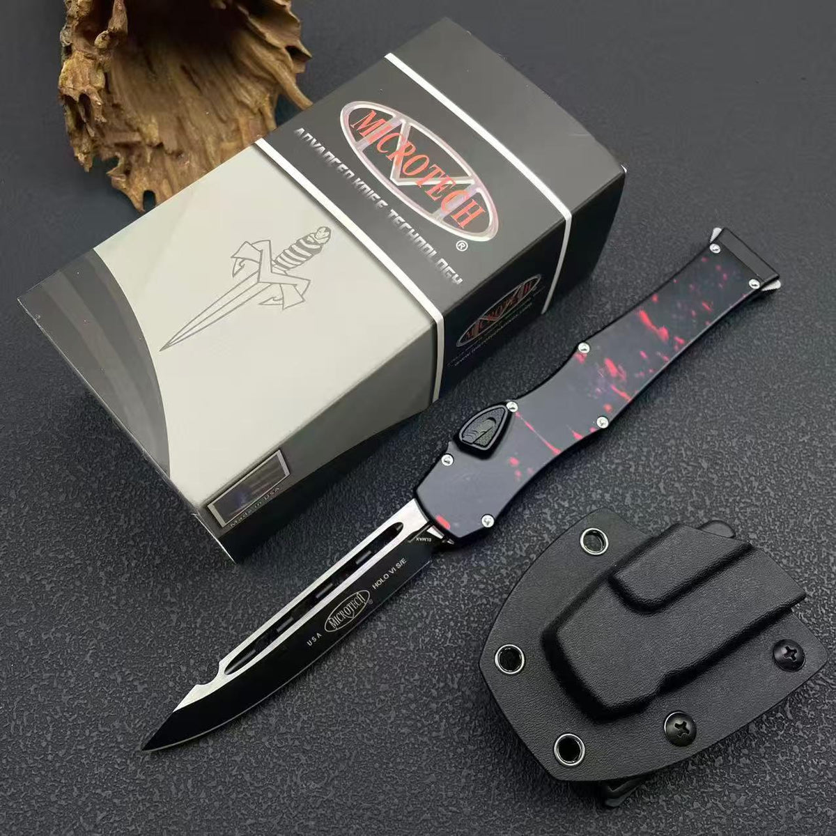 Halo VI Tactical Knife - 5Cr13 Steel Blade, Aluminum Alloy Handle (21cm)