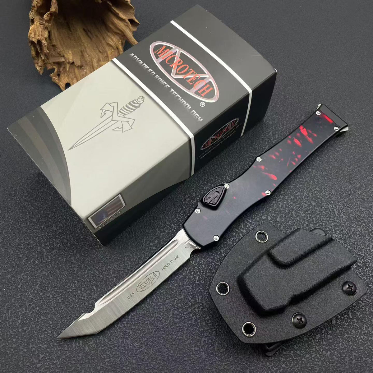 Halo VI Tactical Knife - 5Cr13 Steel Blade, Aluminum Alloy Handle (21cm)