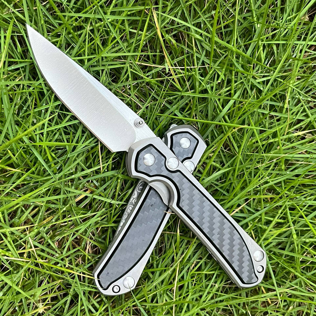 Damascus & VG10 Steel Folding Pocket Knife – Titanium & Carbon Fiber Handle