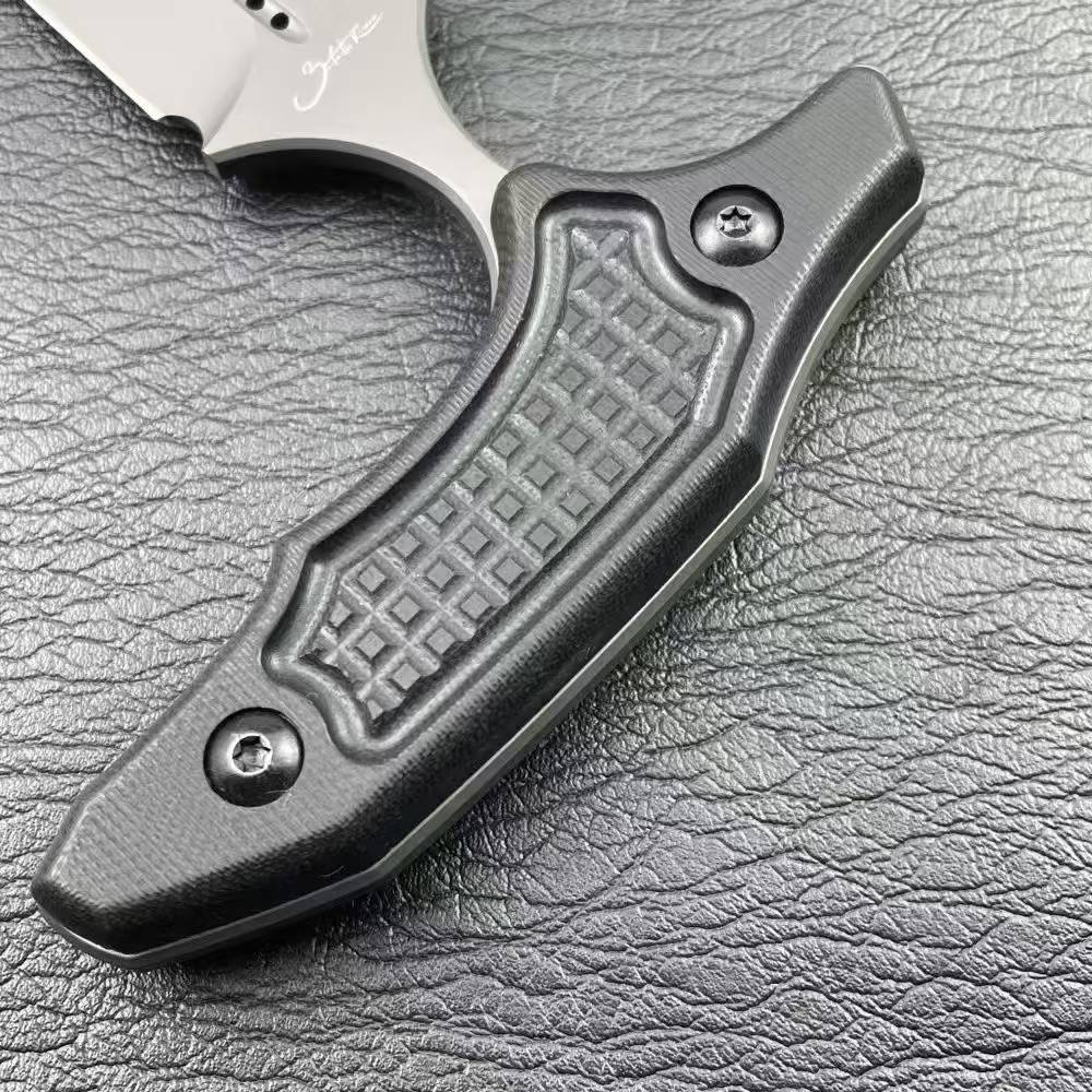 T-Handle Push Dagger Fixed Blade Knife – 8Cr13MoV Steel, Ergonomic ABS Grip