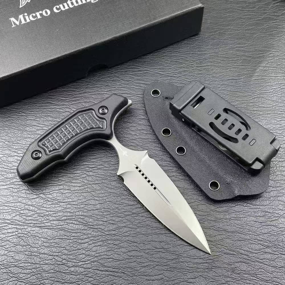 T-Handle Push Dagger Fixed Blade Knife – 8Cr13MoV Steel, Ergonomic ABS Grip