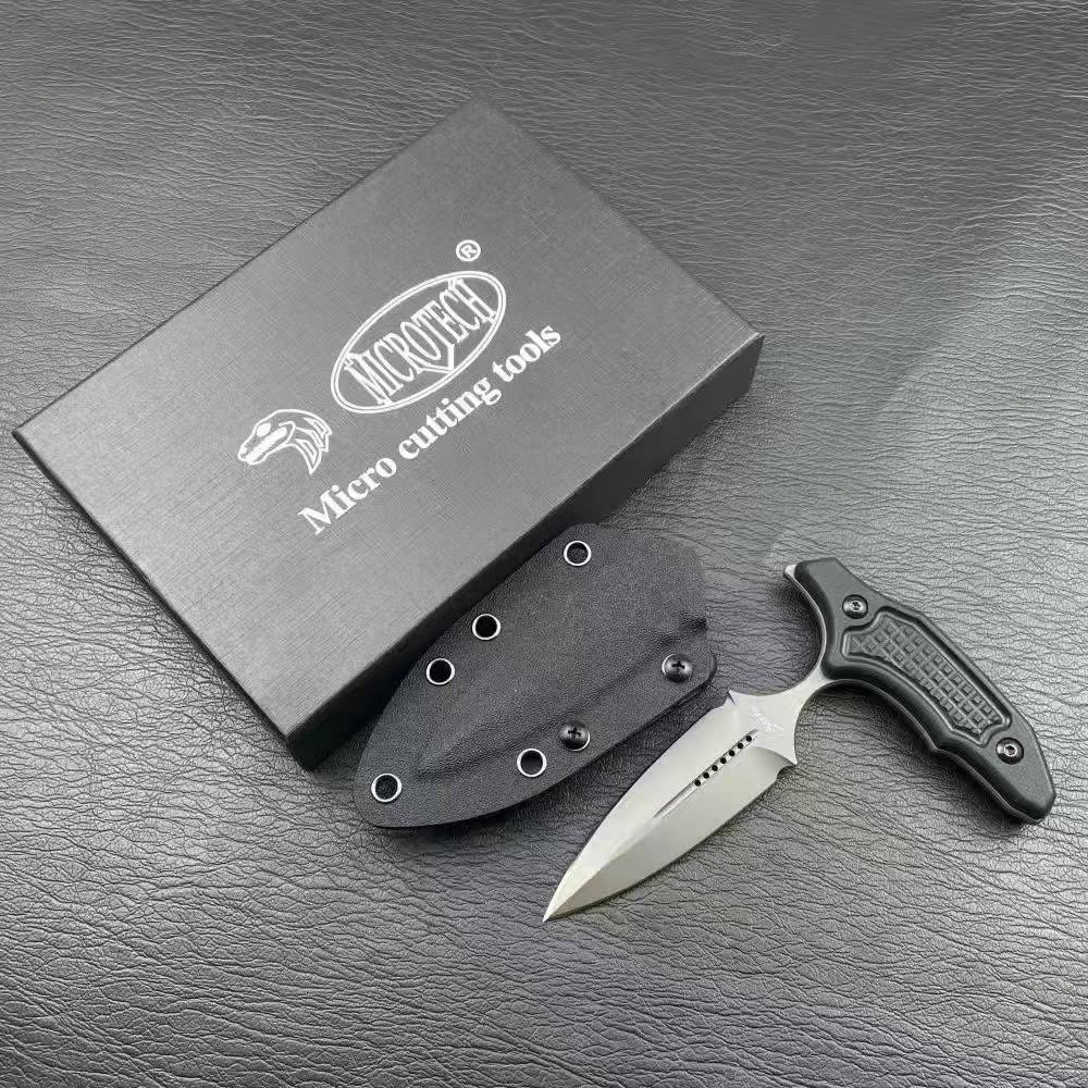 T-Handle Push Dagger Fixed Blade Knife – 8Cr13MoV Steel, Ergonomic ABS Grip